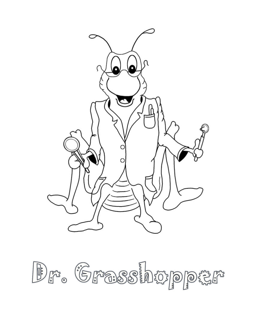 Dr Grasshopper Coloring Page